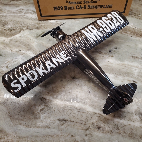 2001 TEXACO 1929 BUHL CA6 SESQUIPLANE SPOKANE SUN GOD COLLECTOR PLANE TOY BANK - Picture 6 of 16